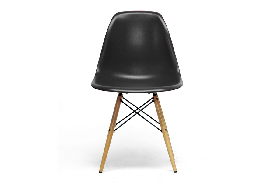 Azzo Black Plastic Shell Chair. Picture 2