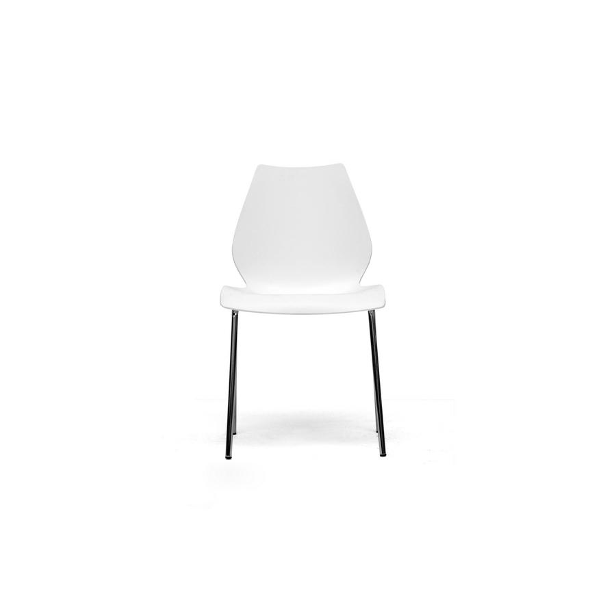 Baxton Studio Overlea White Plastic Modern Dining Chair  (Set of 2). Picture 1