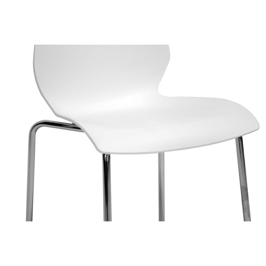 Baxton Studio Overlea White Plastic Modern Dining Chair  (Set of 2). Picture 2