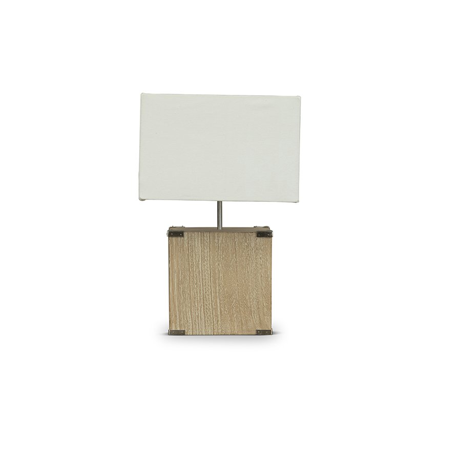 Kostka Wood and Fabric Lamp. Picture 2