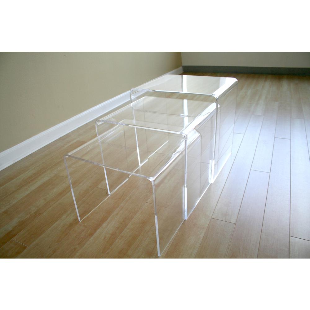 Nesting Table 3-Pc Table Set Display Stands Clear. Picture 2