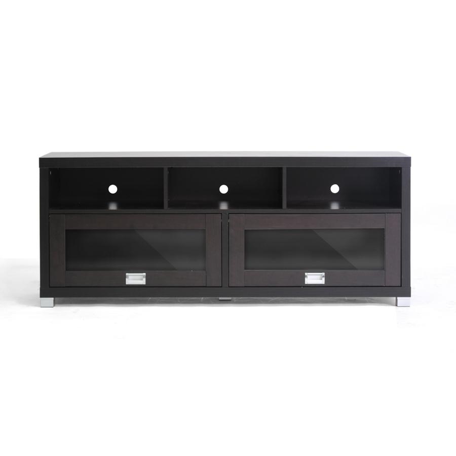 Baxton Studio Swindon Modern TV Stand with Glass Doors. Picture 3