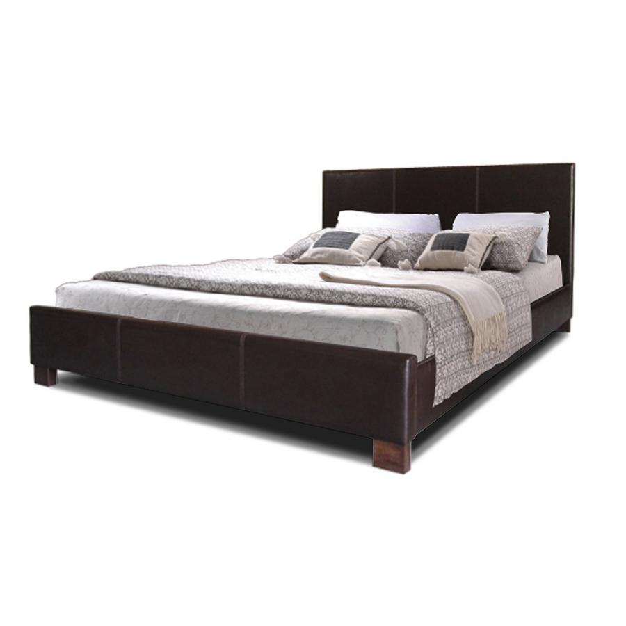 Pless Dark Brown Modern Bed - Queen Size. Picture 1