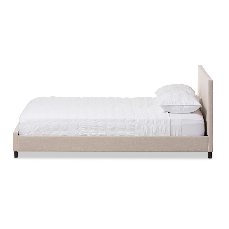 Panel-Stitched Queen Size Platform Bed. Picture 2