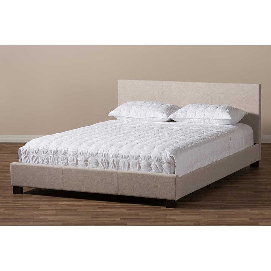 Panel-Stitched Queen Size Platform Bed. Picture 6