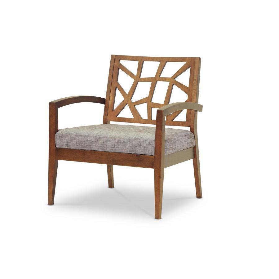 Baxton Studio Jennifer Modern Lounge Chair with "Gravel" Fabric Seat. Picture 3