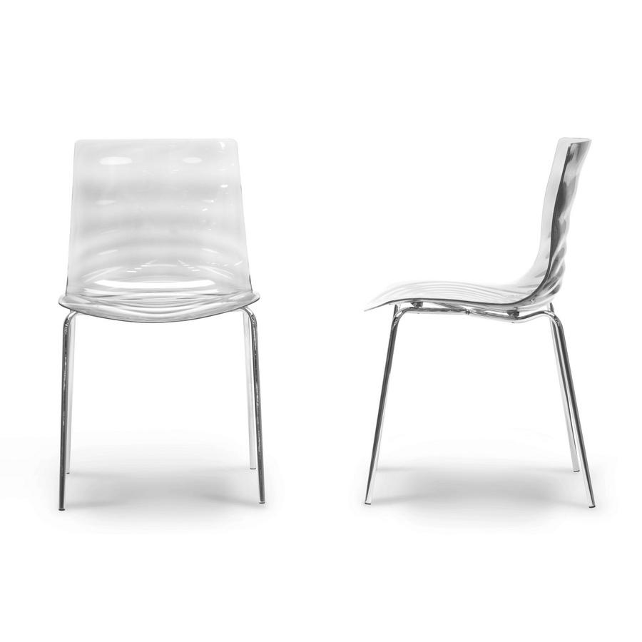 Baxton Studio Marisse Clear Plastic Modern Dining Chair (Set of 2). Picture 1