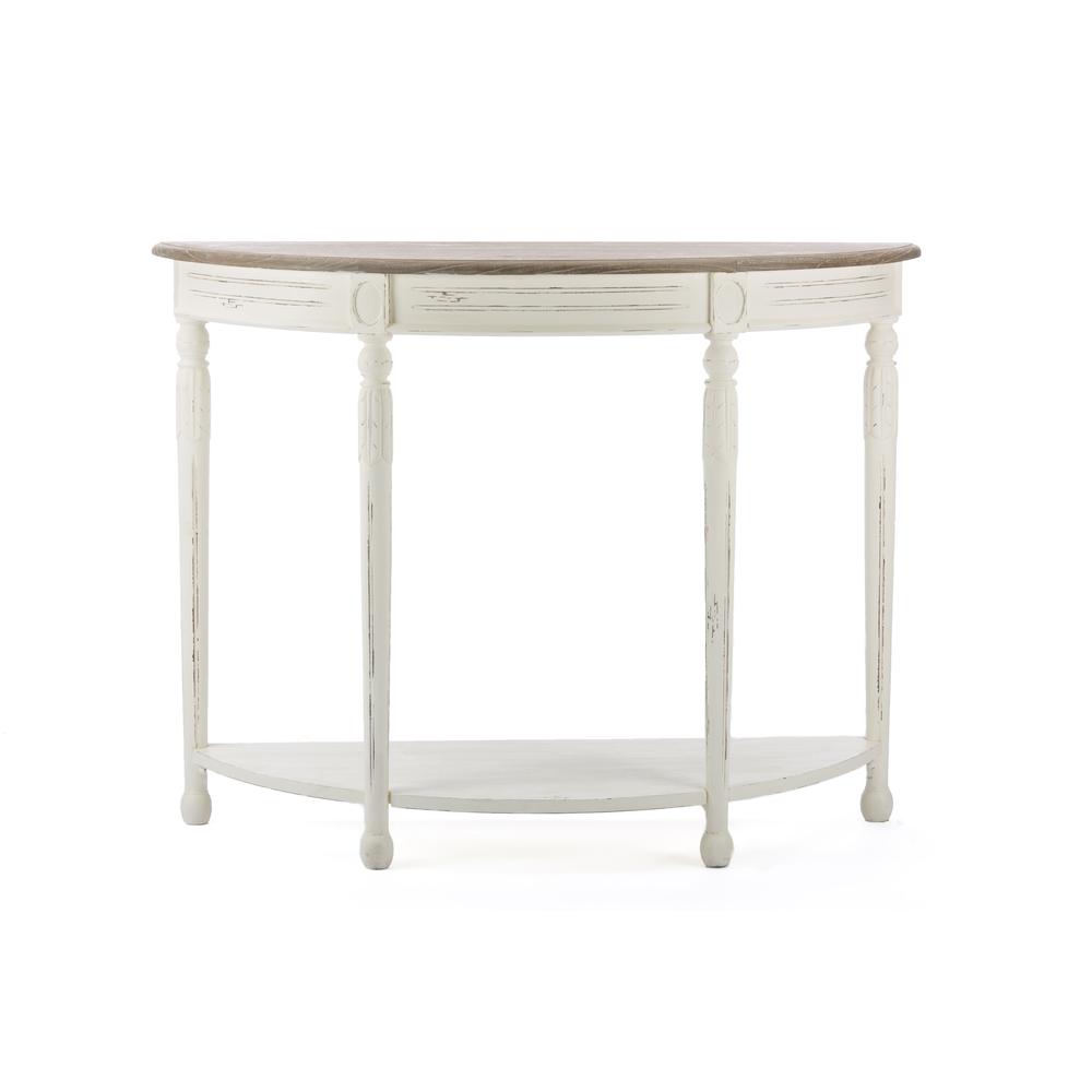 Baxton Studio Vologne Traditional White Wood French Console Table. Picture 4