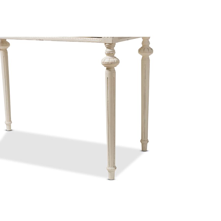 Marquetterie French Provincial Weathered Oak and Whitewash Writing Desk. Picture 6