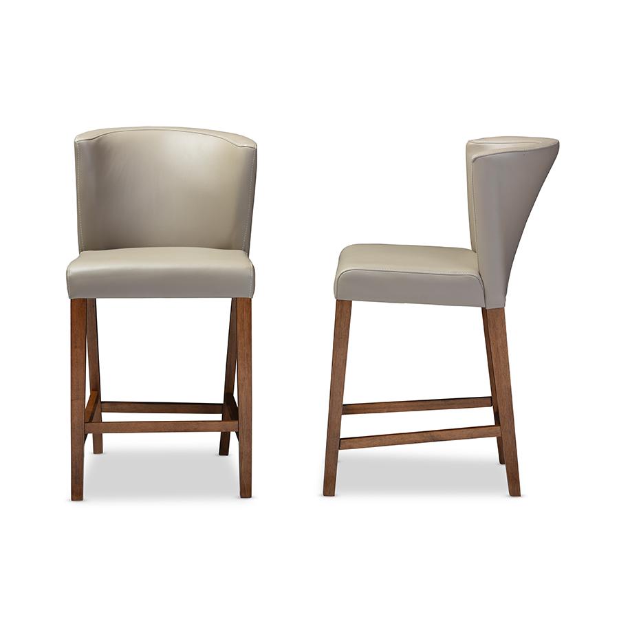 Leather Pub Stool (Set of 2). Picture 4