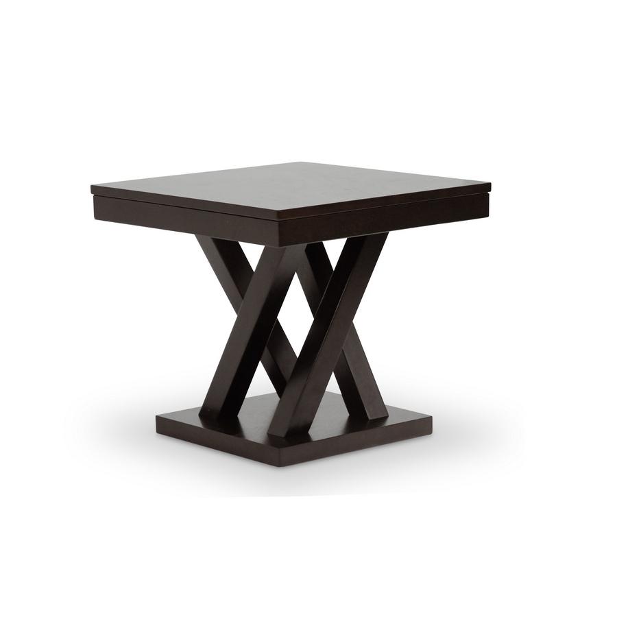 Everdon Dark Brown Modern End Table. Picture 1