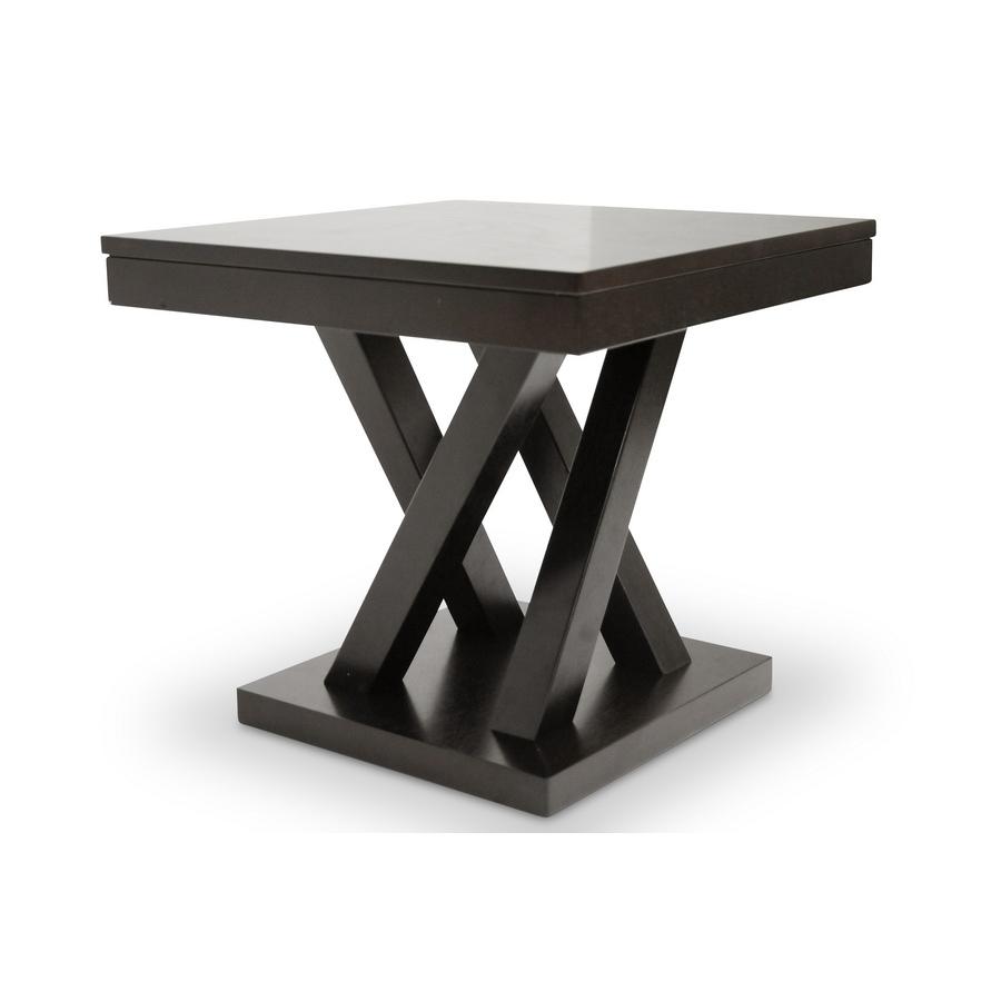 Everdon Dark Brown Modern End Table. Picture 3