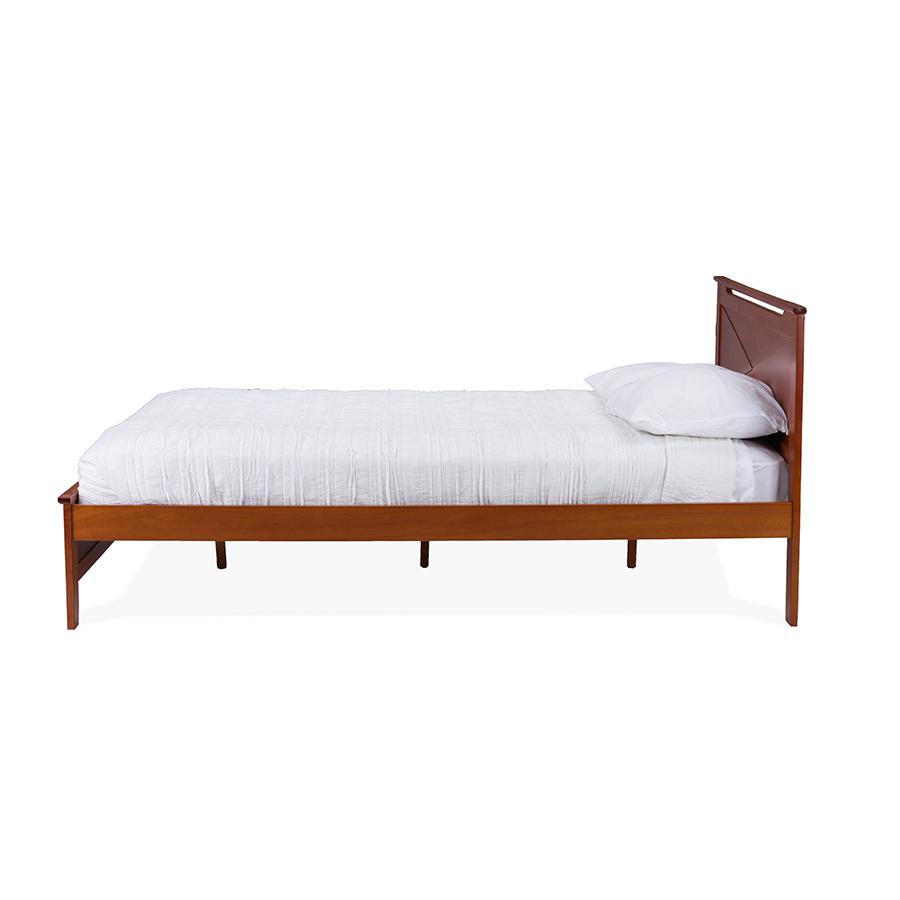 Demitasse Brown Wood Contemporary Twin-Size Bed. Picture 3