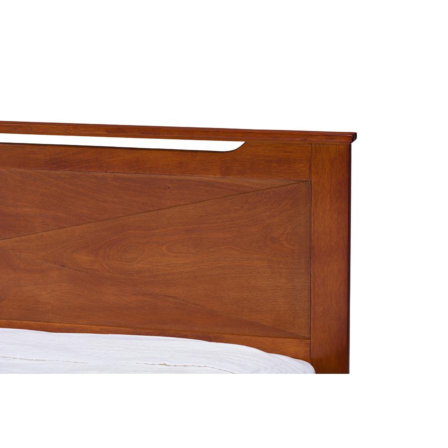 Demitasse Brown Wood Contemporary Twin-Size Bed. Picture 4