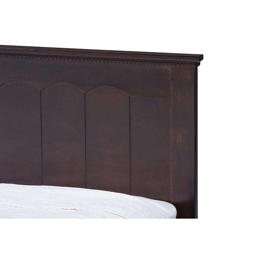 Schiuma Cappuccino Wood Contemporary Twin-Size Bed Dark Brown. Picture 3