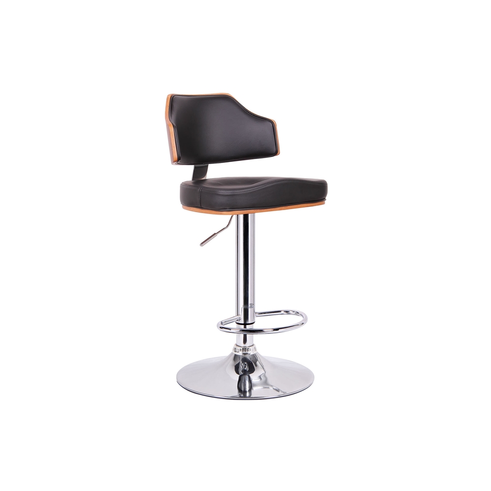 Cabell Walnut and Black Modern Bar Stool "Walnut" Brown/Black. The main picture.