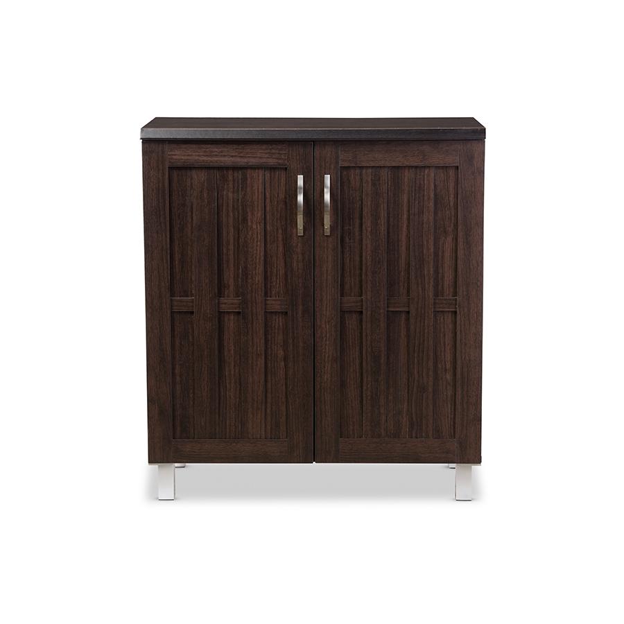 Excel Modern and Contemporary Dark Brown Sideboard Storage Cabinet. The main picture.