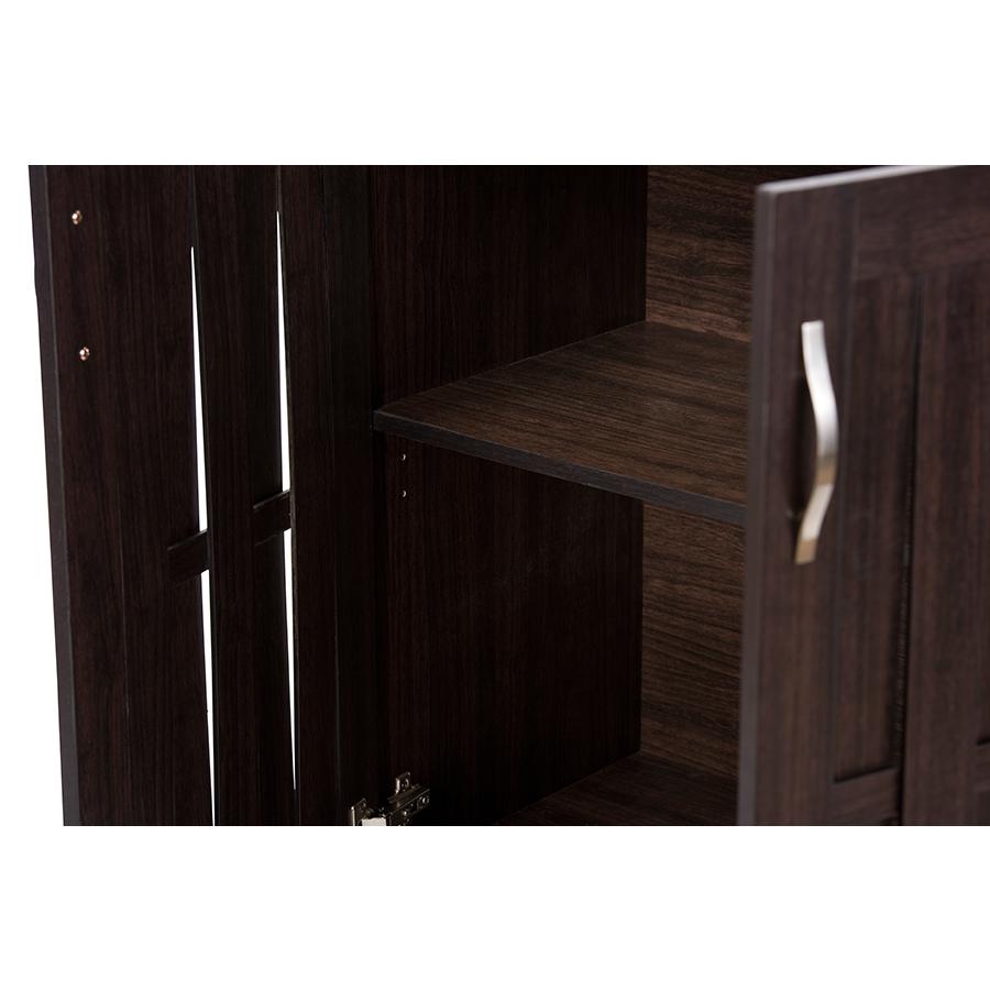 Excel Modern and Contemporary Dark Brown Sideboard Storage Cabinet. Picture 4