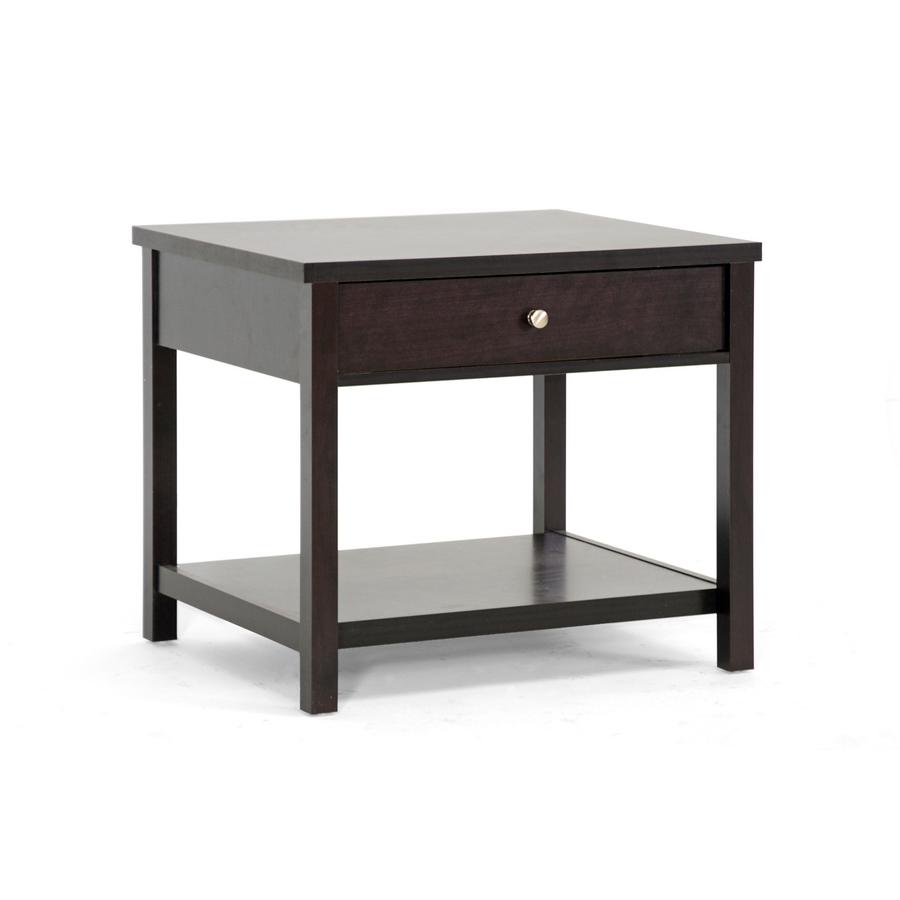 Baxton Studio Nashua Brown Modern Accent Table and Nightstand. Picture 2