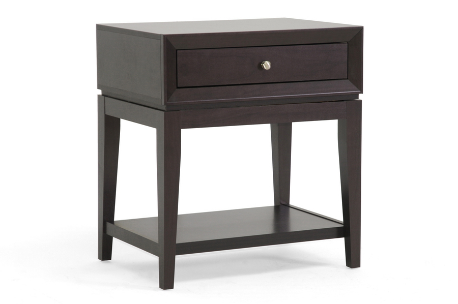 Morgan Brown Accent Table NightstDark Brown. Picture 1