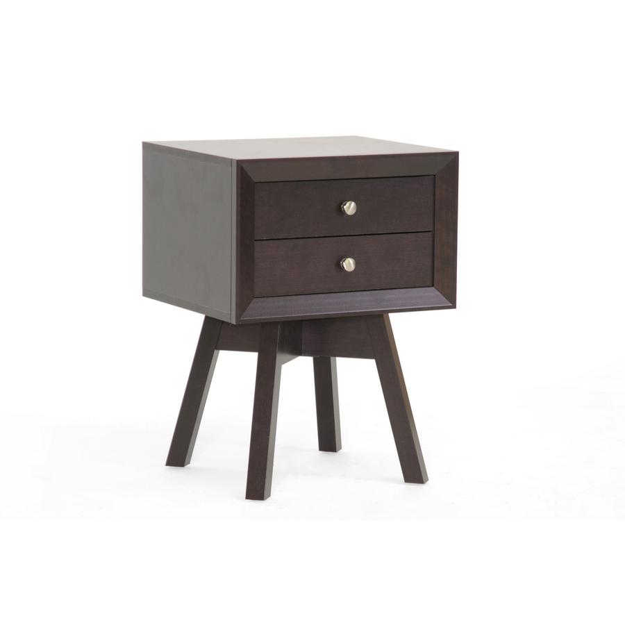 Brown Accent Table NightstDark Brown. Picture 1