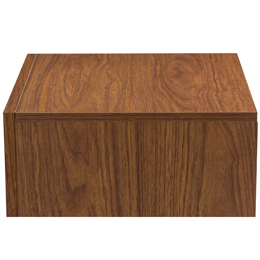Warwick Two-tone Walnut and White Modern Accent Table and Nightstand. Picture 5