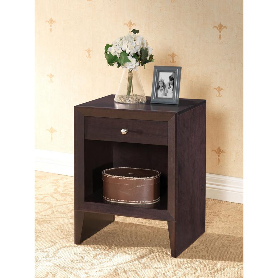 Baxton Studio Leelanau Brown Modern Accent Table and Nightstand. Picture 1