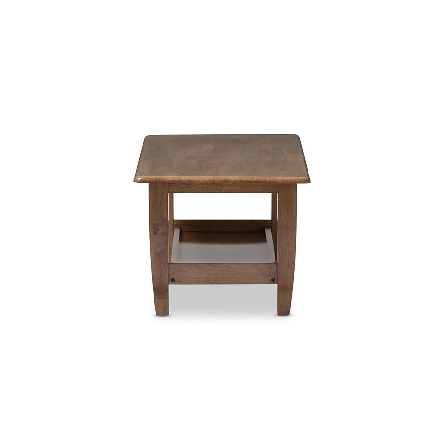 Baxton Studio Pierce Mid-Century Modern Walnut Finished Brown Wood Coffee Table. Picture 3