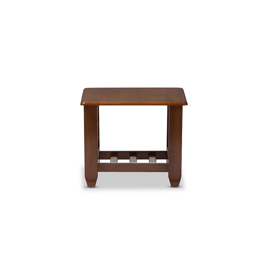 Cherry Finished Brown Wood Living Room Occasional End Table. Picture 1