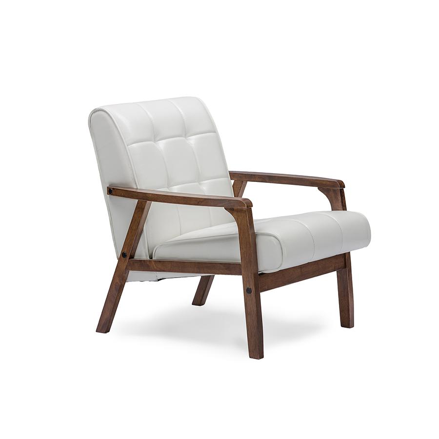 Mid-Century Masterpieces Club Chair - White. Picture 1