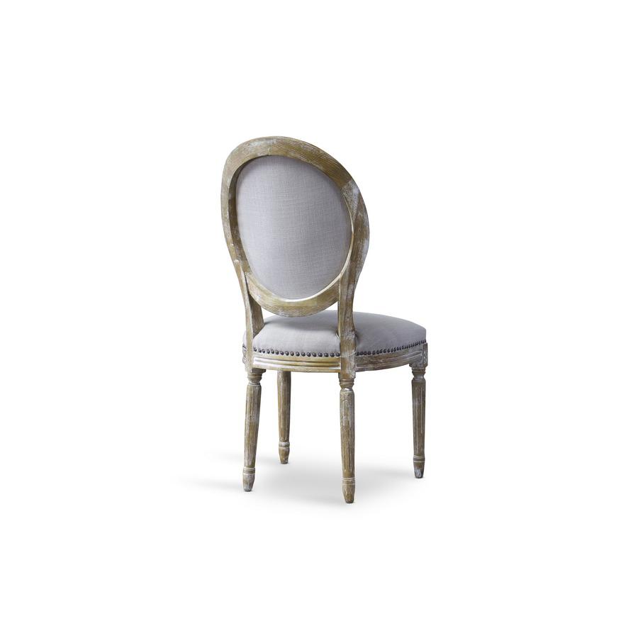 Baxton Studio Clairette Wood Traditional French Accent Chair-Round. Picture 2