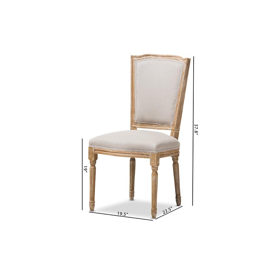 Beige Fabric Upholstered Dining Side Chair. Picture 9