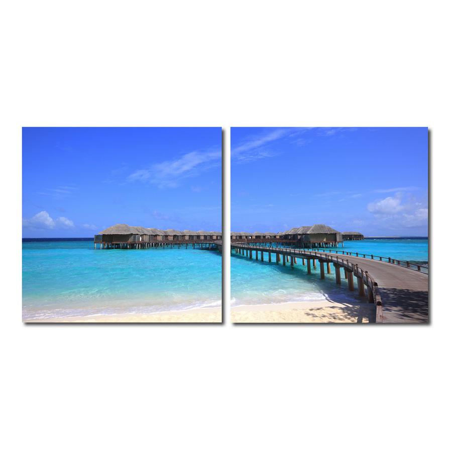 Bridge to Paradise Mounted Photography Print Diptych Multi. The main picture.