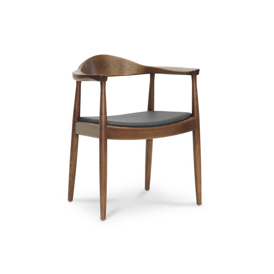 Embick Mid-Century Modern Dining Chair Dark Brown. Picture 1