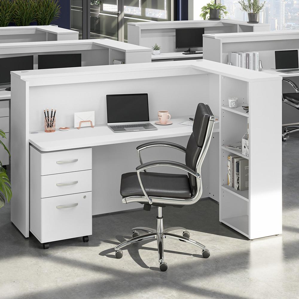 Bush Business Furniture Series C 72W Office Storage Cabinet with Doors and Shelves - Mocha Cherry. Picture 2