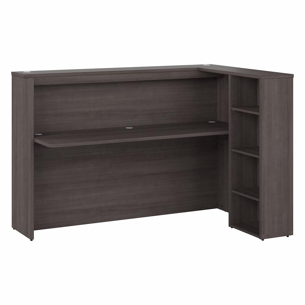 Bush Business Furniture Studio C 72W Corner Bar Cabinet with Shelves - Storm Gray. The main picture.