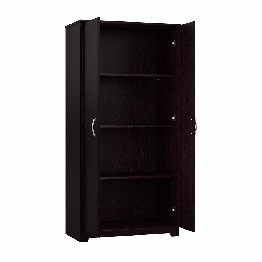 Bush Furniture Cabot Tall Kitchen Pantry Cabinet with Doors in Espresso Oak. Picture 13