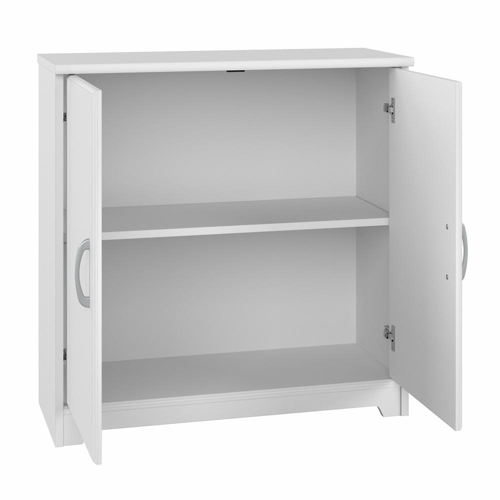 Bush Furniture Cabot Small Entryway Cabinet with Doors, White. Picture 9