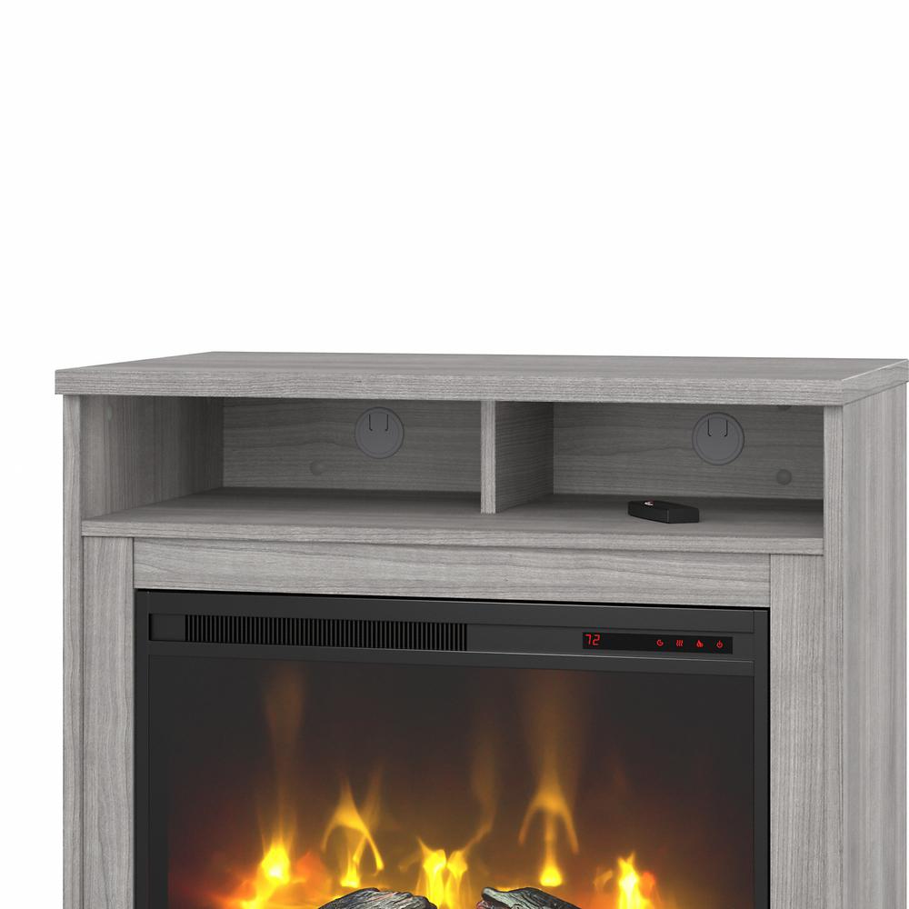 Bush Business Furniture 400 Series 32W Electric Fireplace with Shelf - Platinum Gray. Picture 6