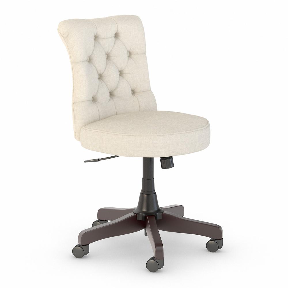Bush Furniture Saratoga Mid Back Tufted Office Chair Cream Fabric. Picture 1