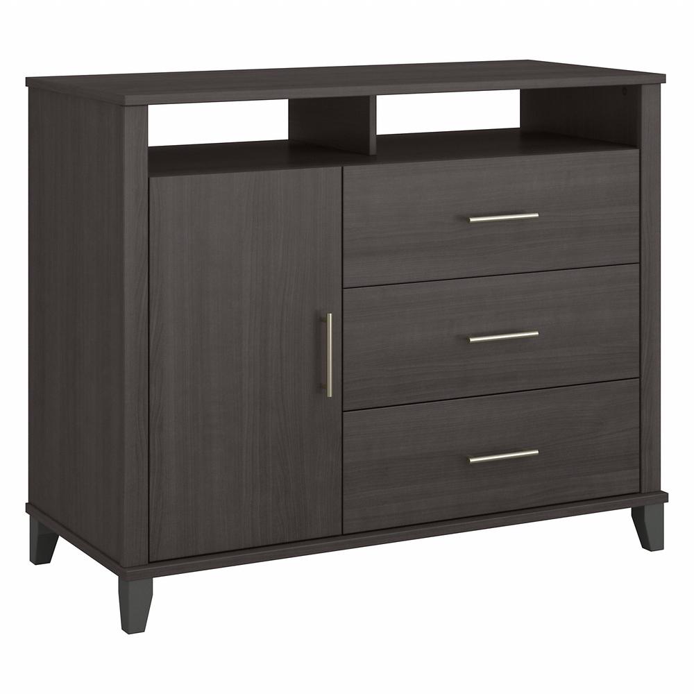 Bush Furniture Somerset Tall Sideboard Buffet Cabinet in Storm Gray. Picture 1