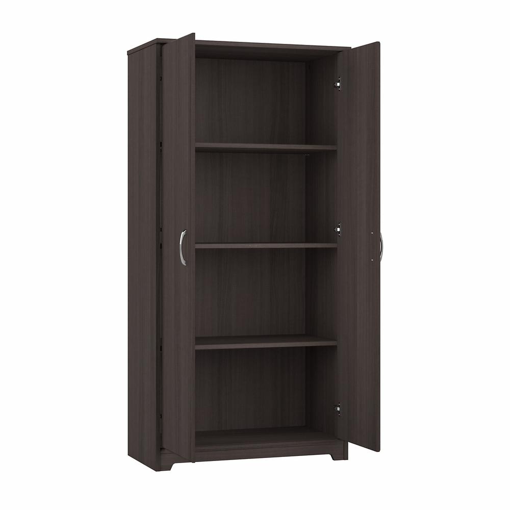 Bush Furniture Cabot Tall Bathroom Storage Cabinet with Doors, Heather Gray. Picture 6