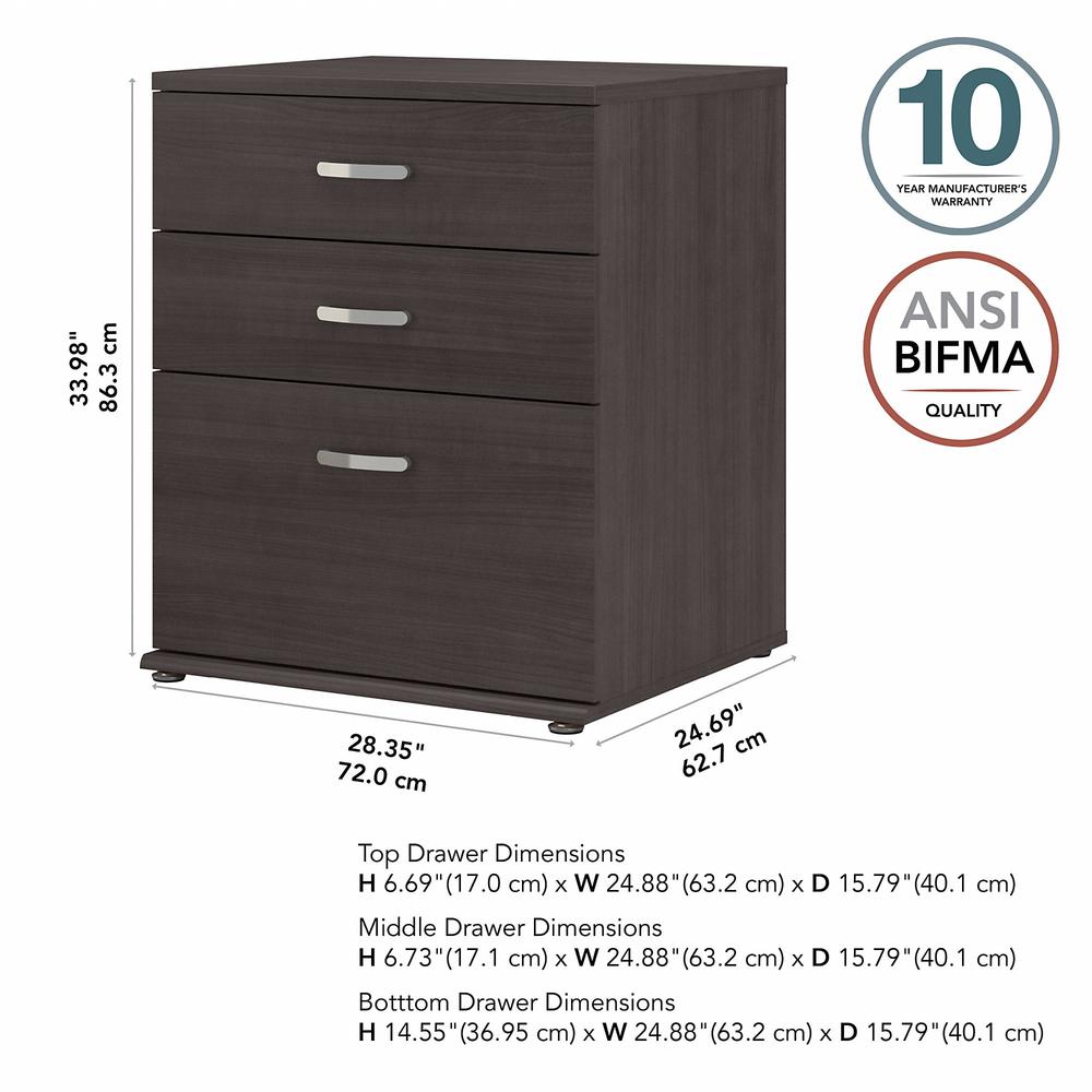 Bush Business Furniture Universal Garage Storage Cabinet with Drawers - Storm Gray. Picture 5