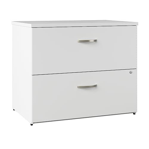 2 Drawer Lateral File Cabinet in Pure White. Picture 1