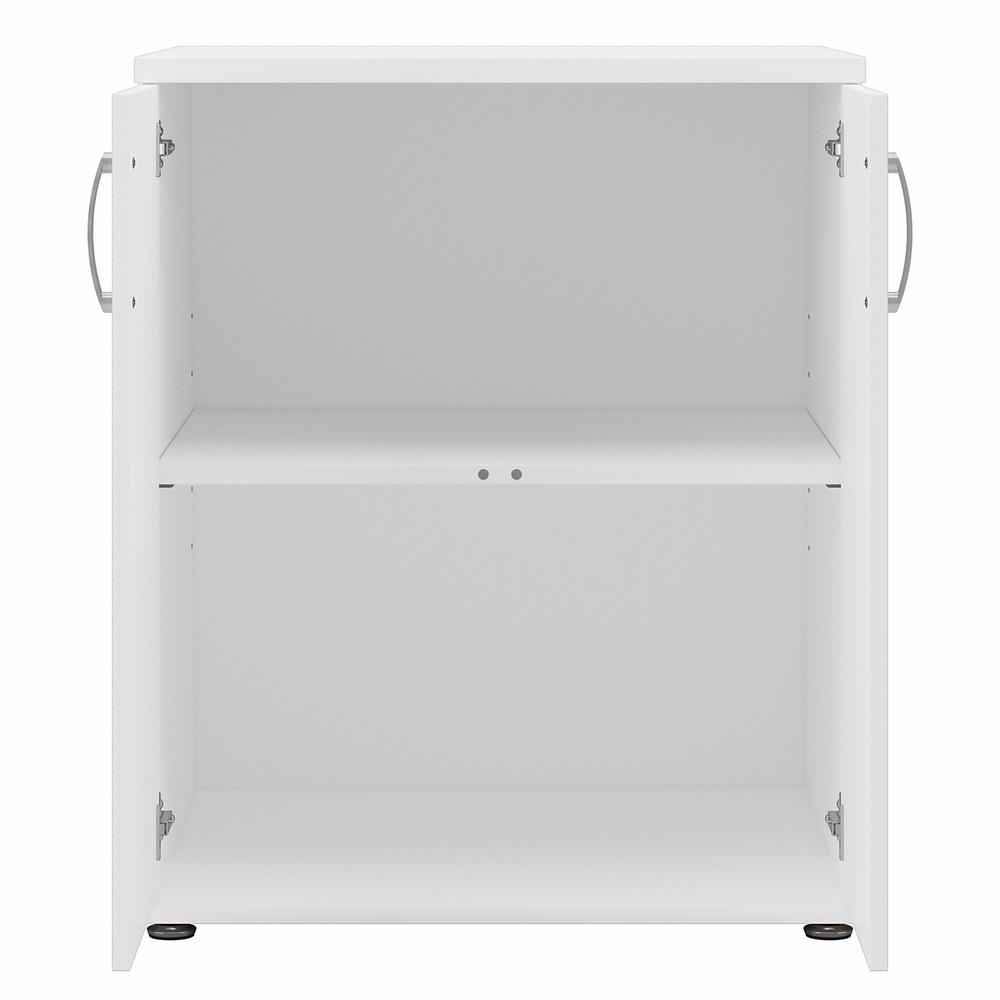 Bush Business Furniture Universal Garage Storage Cabinet with Doors and Shelves in White. Picture 6