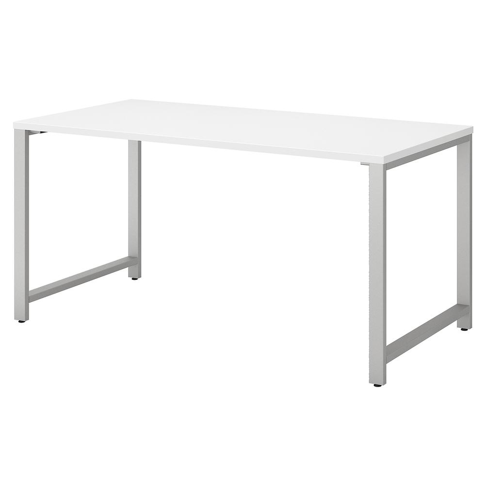 Bush Business Furniture 400 Series 60W x 30D Table Desk with Metal Legs, White. Picture 1