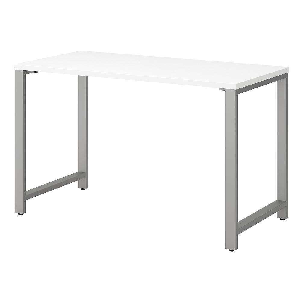 Bush Business Furniture 400 Series 48W x 24D Table Desk with Metal Legs, White. Picture 1