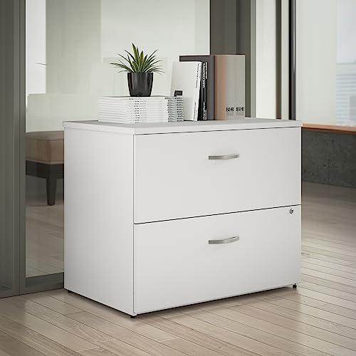 2 Drawer Lateral File Cabinet in Pure White. Picture 8