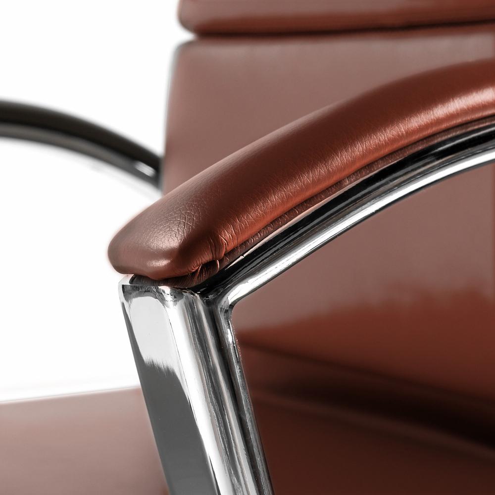 High Back Leather Executive Office Chair, Harvest Cherry Leather. Picture 3
