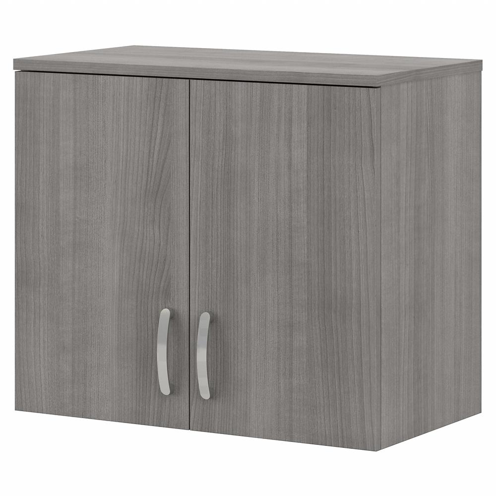 Bush Business Furniture Universal Garage Wall Cabinet with Doors and Shelves - Platinum Gray. Picture 1